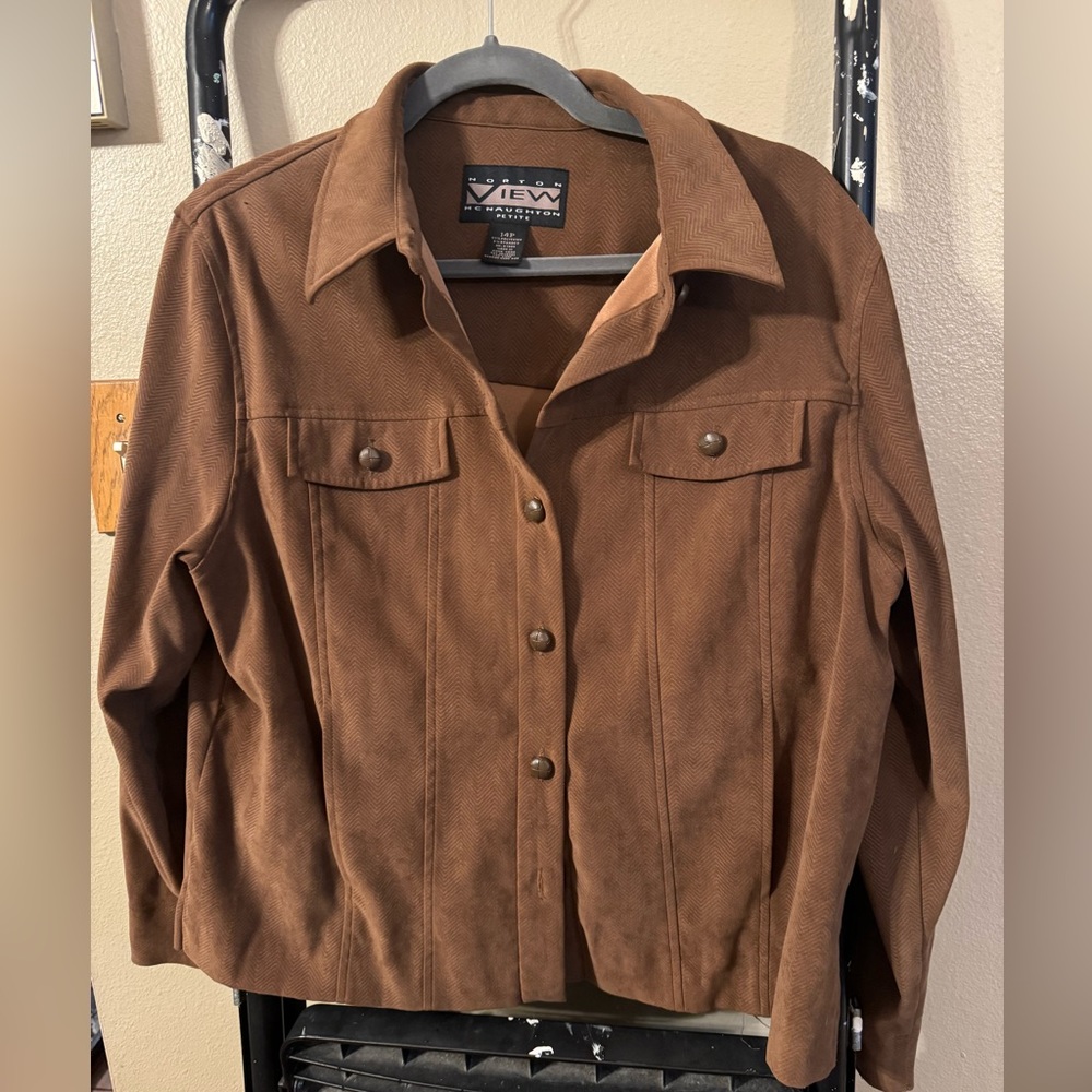 Norton McNaughton suede like jacket size 14P